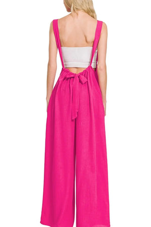 Breezy Tie-Back Suspender Beach Jumpsuit women outfit ideas