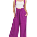 Breezy Tie-Back Suspender Beach Jumpsuit in Light Plum women outfit ideas