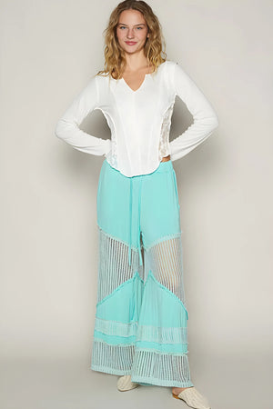 Breezy Wide-Leg Beach Pants in Electric Blue