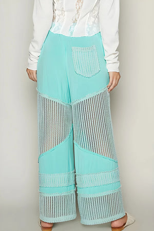 Breezy Wide-Leg Beach Pants in Electric Blue