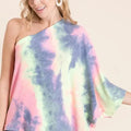 Charcoal Tie Dye One Shoulder Beach Top women outfit ideas