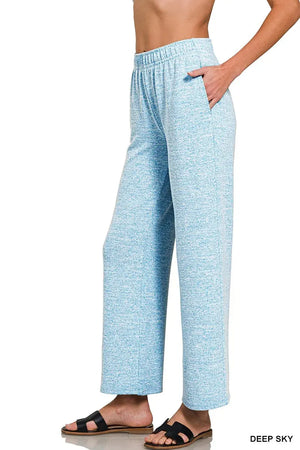Cloud-Soft Hacci Beach Lounge Pants in Deep Sky women outfit ideas