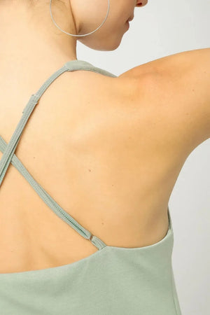 Coastal Active Crisscross Beach Dress in Sage women outfit ideas