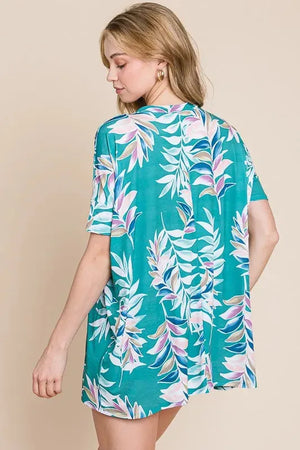 Coastal Bloom Vintage Tunic Beach Top women outfit ideas