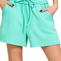 Coastal Comfort Fleece Drawstring Beach Shorts women outfit ideas