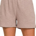 Coastal Cotton Slub Beach Shorts in Ash Mocha women outfit ideas