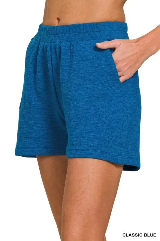 Coastal Cotton Slub Drawstring Beach Shorts women outfit ideas