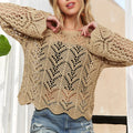Coastal Crochet Long Sleeve Beach Top women outfit ideas