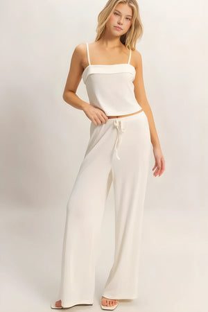 Coastal Rib-Knit Beach Cami and Pants Set