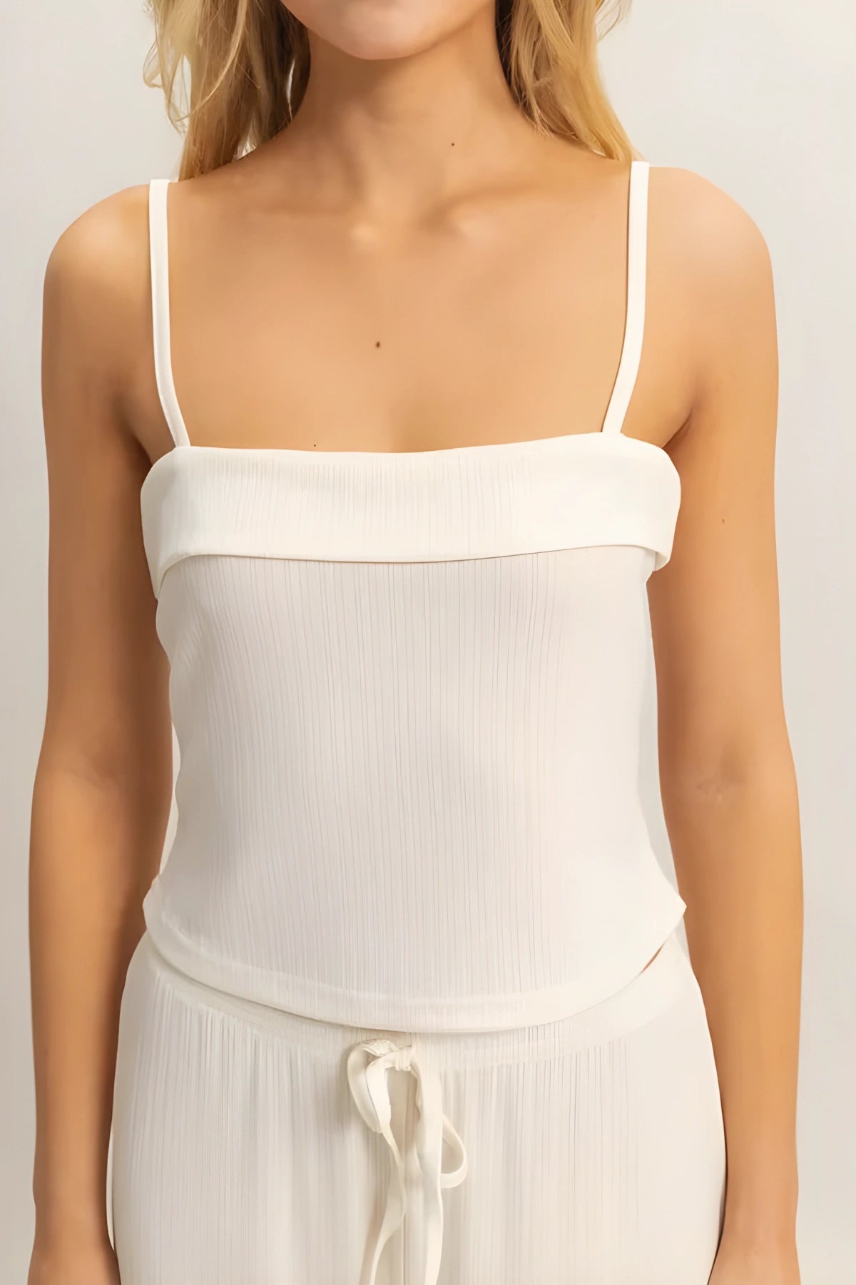 Coastal Rib-Knit Beach Cami and Pants Set