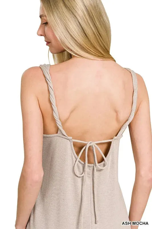 Coastal Terry Twisted Strap Beach Dress women outfit ideas