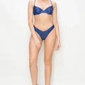Denim Print Underwire Beach Bikini Swimsuit women outfit ideas