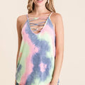 Driftwood Terry Tie-Dye Beach Cami with Caged Neck women outfit ideas