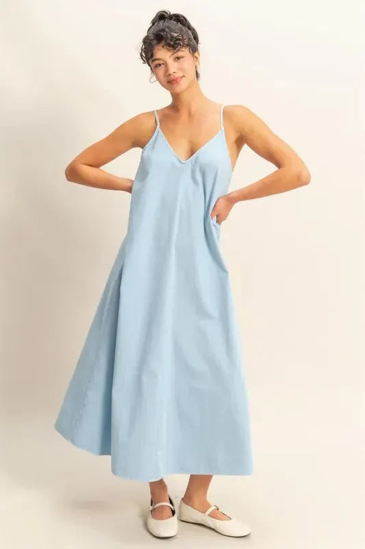 Dyed V-Neck Loose Fit Beach Dress women outfit ideas