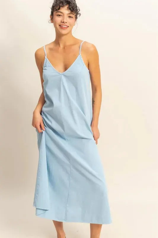 Dyed V-Neck Loose Fit Beach Dress women outfit ideas