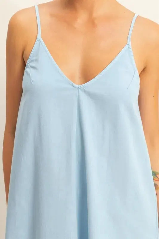 Dyed V-Neck Loose Fit Beach Dress women outfit ideas