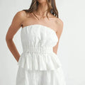 Floral Eyelet Lace Beach Set in Off White women outfit ideas