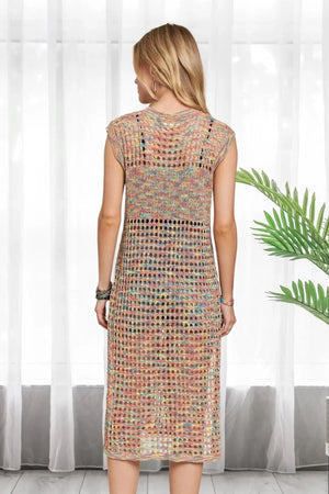 Horizon Crochet Rainbow Beach Tunic Top women outfit ideas