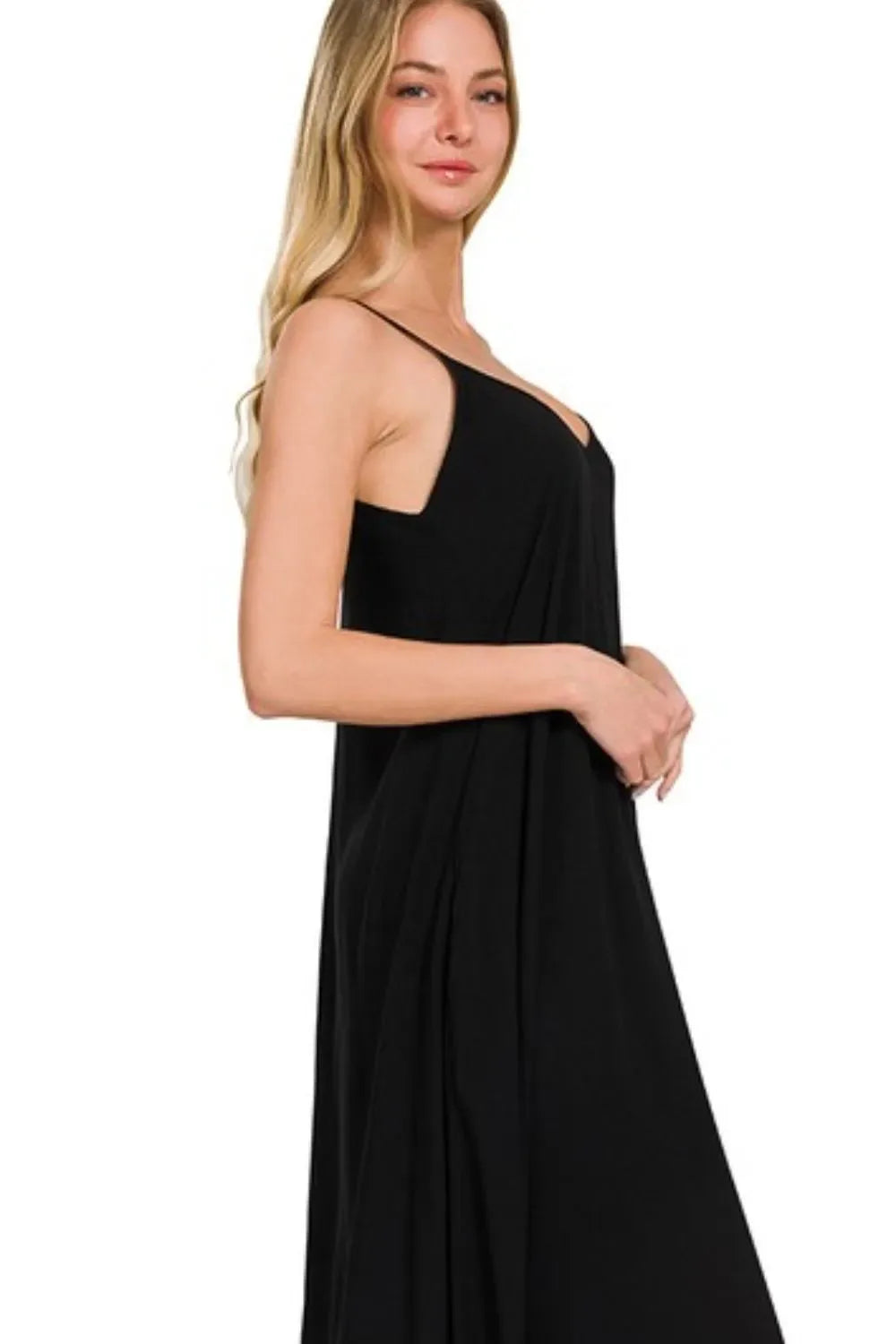 Midnight Tide Flowy Rayon Beach Cami Dress women outfit ideas