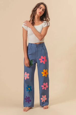 Seaside Floral Straight Leg Beach Pants women outfit ideas