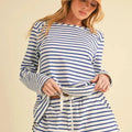 Seaside Stripe Drawstring Beach Shorts women outfit ideas