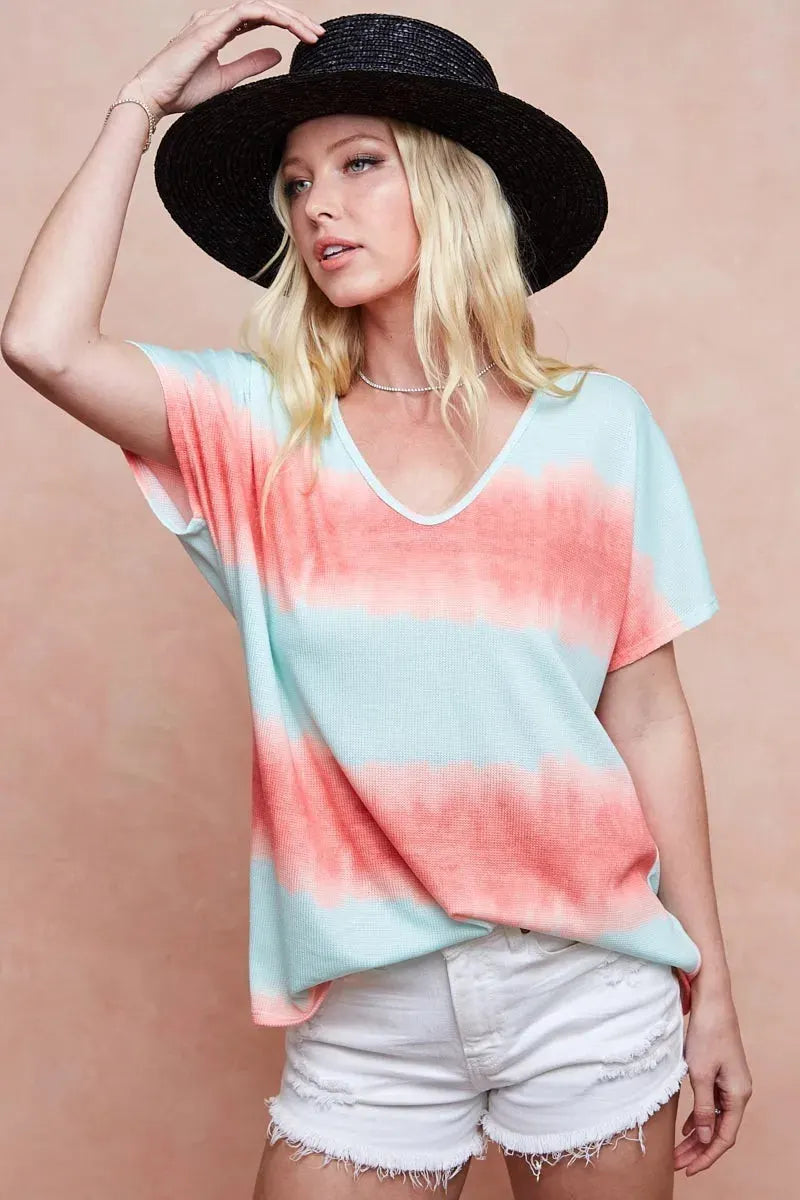Seaside Tie-Dye Hacci Knit Beach Top women outfit ideas