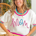 Starlight Metallic Letter Puff Sleeve Beach Sweater women outfit ideas