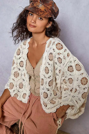 Sunset Beach Chenille Cardigan in Cream & Latte women outfit ideas