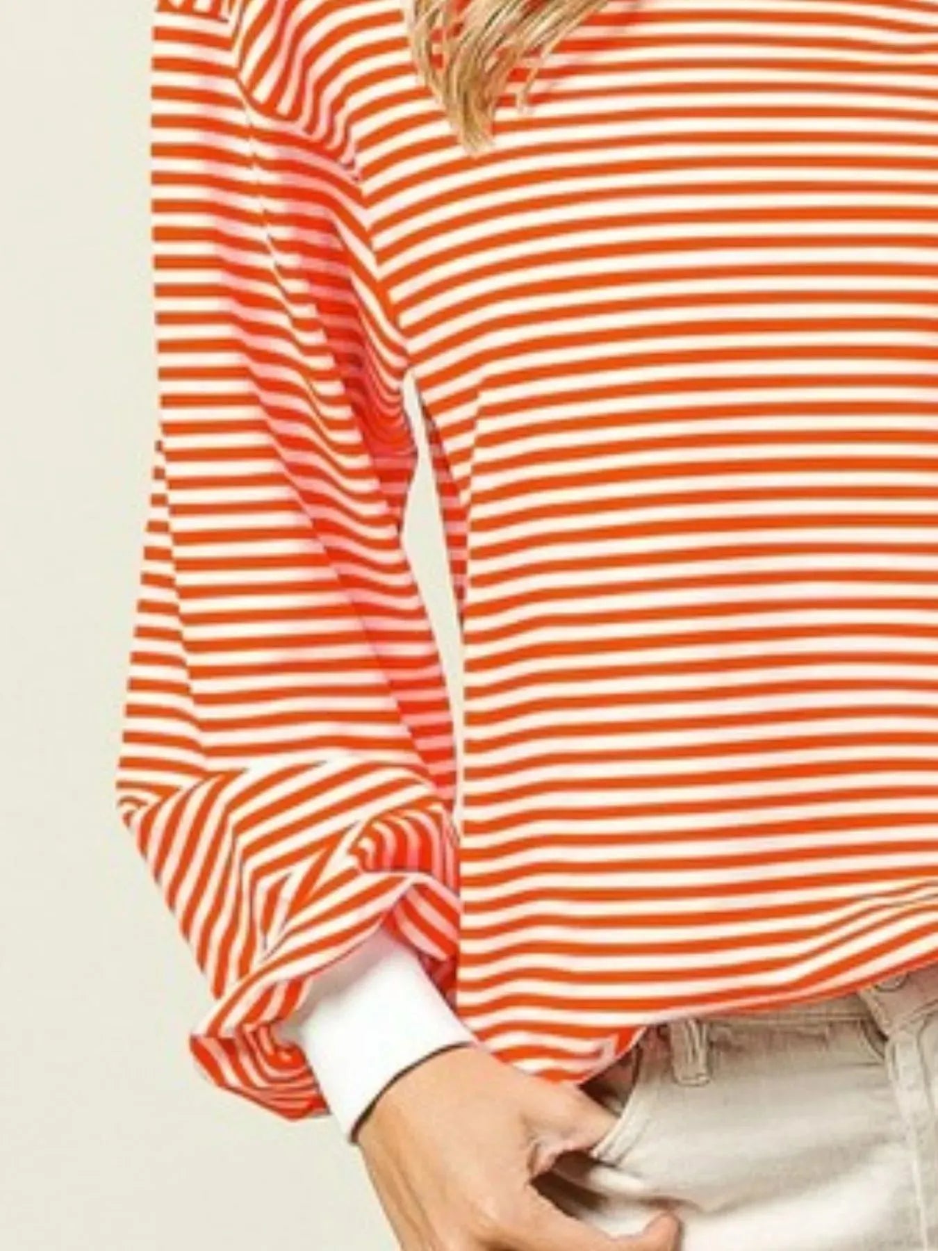 Sunset Stripe French Terry Beach Sweatshirt women outfit ideas