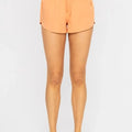 Terracotta Drawcord Beach Shorts with Pockets women outfit ideas