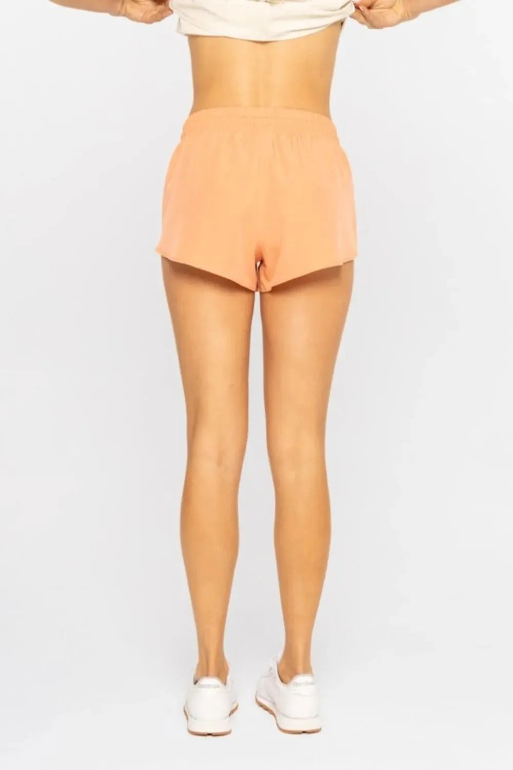 Terracotta Drawcord Beach Shorts with Pockets women outfit ideas