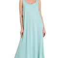 Twisted Strap French Terry Beach Midi Dress in Dusty Teal women outfit ideas