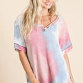 Watercolor Tie-Dye Beach Top in Soft Rayon women outfit ideas