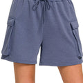 Bayside Scuba Cargo Beach Shorts in Blue Indigo women outfit ideas