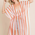 Bohemian Crochet Lace Beach Cover Up in Sunset Orange women outfit ideas