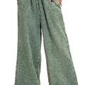 Breezy Double Gauze Wide Leg Beach Pants in Ash Jade women outfit ideas