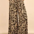 Breezy Printed Wide-Leg Beach Pants in Black women outfit ideas
