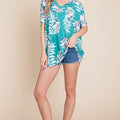 Coastal Bloom Vintage Tunic Beach Top women outfit ideas