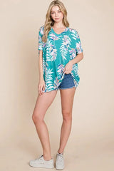 Coastal Bloom Vintage Tunic Beach Top women outfit ideas