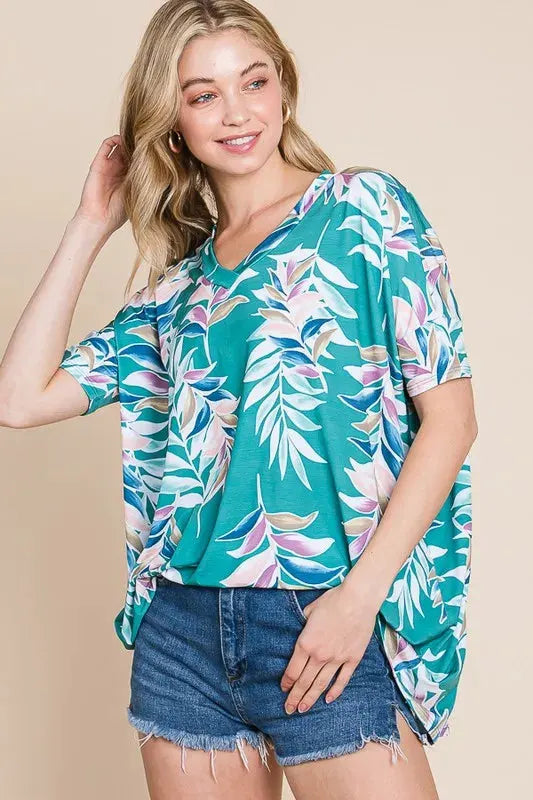 Coastal Bloom Vintage Tunic Beach Top women outfit ideas