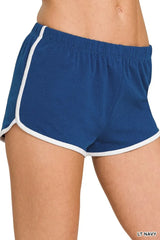 Coastal Comfort Dolphin Beach Shorts in Light Navy women outfit ideas