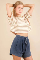 Coastal Comfort Mineral Wash Beach Shorts women outfit ideas