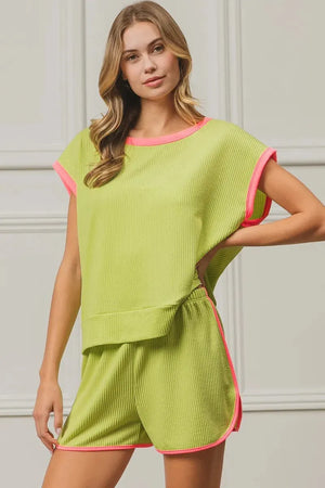 Coastal Cord Rib Side Slit Beach Shorts women outfit ideas