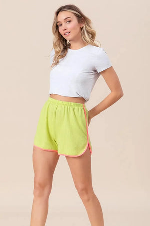 Coastal Cord Rib Side Slit Beach Shorts women outfit ideas