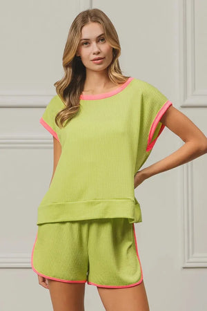 Coastal Cord Rib Side Slit Beach Shorts women outfit ideas