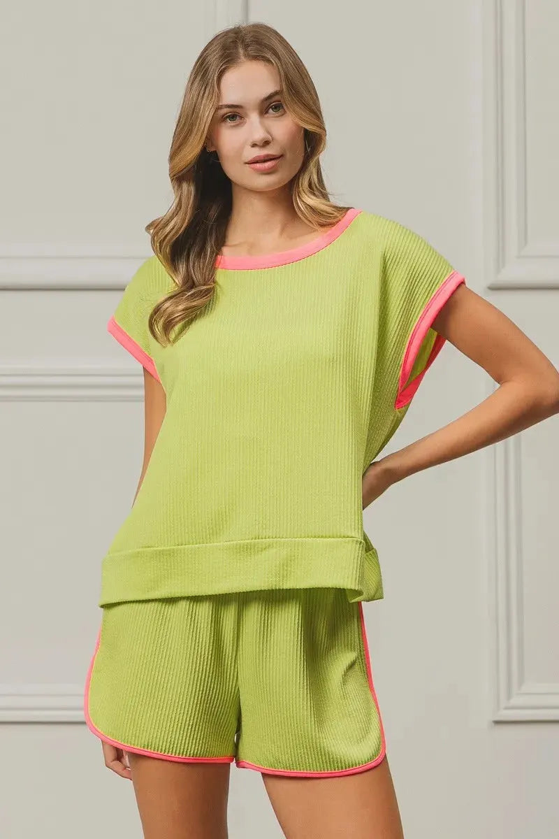 Coastal Cord Rib Side Slit Beach Shorts women outfit ideas