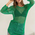 Coastal Crochet Long Sleeve Beach Cover Up women outfit ideas