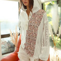 Coastal Lace Jersey Beach Hoodie Top in Ivory women outfit ideas