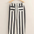 Coastal Striped Cotton Beach Maxi Skirt women outfit ideas