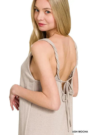 Coastal Terry Twisted Strap Beach Dress women outfit ideas